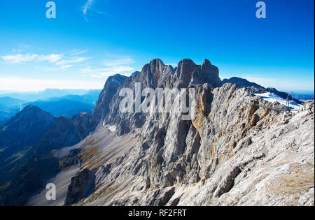 L'Autriche, Styrie, Salzkammergut, Dachstein, View from Hunerkogel au massif du Dachstein, Hoher Dachstein Banque D'Images