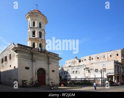 Église dans la partie ancienne de La Havane, Cuba, Caraïbes Banque D'Images