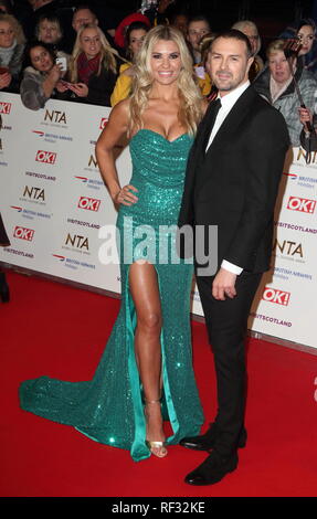 Londres, Royaume-Uni. 22 janvier, 2019. Christine et Paddy McGuinness sont vus sur le tapis rouge lors de la National Television Awards à l'O2, Peninsula Square à Londres. Credit : Keith Mayhew SOPA/Images/ZUMA/Alamy Fil Live News Banque D'Images