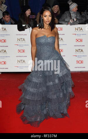 Londres, Royaume-Uni. 22 janvier, 2019. Jama Maya vu sur le tapis rouge lors de la National Television Awards à l'O2, Peninsula Square à Londres. Credit : Keith Mayhew SOPA/Images/ZUMA/Alamy Fil Live News Banque D'Images