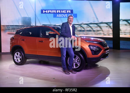 Günter Butschek (PDG & MD Tata Motors) vu pendant le lancement de Tata Motors SUV très attendu 'Harrier' à Mumbai. Banque D'Images