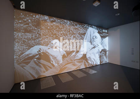 Biggin Hill, Kent, UK. 24 janvier, 2019. À la suite d'un projet de construction de 16 mois, le tout nouveau Musée commémoratif de Biggin Hill ouvrira ses portes aux visiteurs pour la première fois le 2 février 2019, offrant la chance de vivre l'histoire inspirante de la plus célèbre d'aviation. Un important financement du projet provient de la loterie nationale et le gouvernement central. RAF Biggin Hill a joué un rôle central dans la seconde guerre mondiale. Credit : Malcolm Park editorial/Alamy Live News Banque D'Images