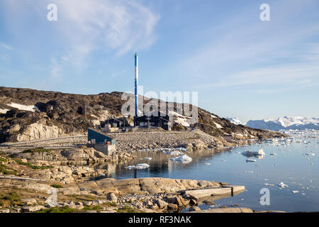 Power Station à Ilulissat, Groenland. Banque D'Images