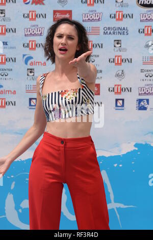 L'Italie. Le 25 juillet, 2018. Lodovica Comello à Giffoni Film Festival 2018. Credit : Giovanni Lemba/Pacific Press/Alamy Live News Banque D'Images