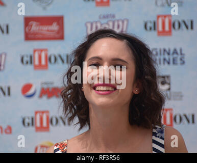 L'Italie. Le 25 juillet, 2018. Lodovica Comello à Giffoni Film Festival 2018. Credit : Giovanni Lemba/Pacific Press/Alamy Live News Banque D'Images