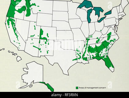 . Conditions d'insectes et de maladies aux États-Unis, de 1979 à 1983 : quoi d'autre est de plus en plus dans nos forêts ?. Les insectes forestiers des États-Unis ; les maladies et ravageurs des arbres United States ; plantes résistant aux maladies et aux ravageurs. Maladies des racines Figure 6. Les zones où des maladies des racines sont un examen de gestion.. Domaines de préoccupation de gestion des espèces dépendant des chicots de prestations. Parce que leurs racines sont décomposés, cependant, des chicots pourrait bientôt basculer. Dans les vieilles forêts, maladies des racines peut briser la structure support et peut-être des effets négatifs sur la faune qui dépend de la croissance. Le feu. Les arbres morts et de grands ac- recueils de woody Banque D'Images