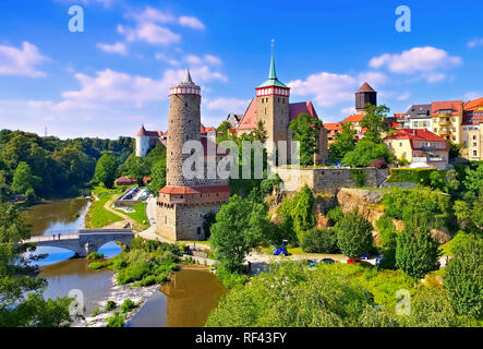 Vieille ville de Bautzen en Haute-lusace, Allemagne Banque D'Images