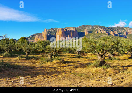 Mallos de Riglos en Aragon, Espagne Banque D'Images