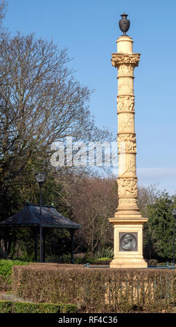 Godfrey Sykes Memorial à Weston Park, centre-ville de Sheffield, Sheffield, South Yorkshire, Angleterre, Royaume-Uni. Banque D'Images