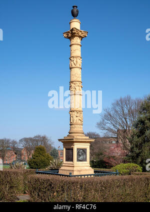 Godfrey Sykes Memorial à Weston Park, centre-ville de Sheffield, Sheffield, South Yorkshire, Angleterre, Royaume-Uni. Banque D'Images