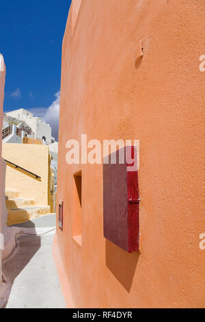 Détails de l'architecture dans l'île de Santorin, Grèce Banque D'Images