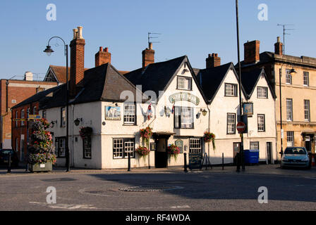 L'hôtel Ours blanc, Devizes, Wiltshire, Angleterre Banque D'Images