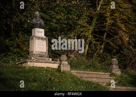 Salzburg, Salzburg Kapuzinerberg, Mozartdenkmal - Kapuzinerberg, Memorial, Mozart Banque D'Images