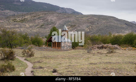 Vue panoramique de l'Estancia Cristina et Glaciar Upsala, Patagonie, Argentine Banque D'Images