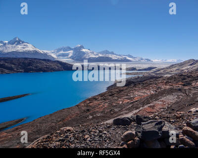 Vue panoramique de l'Estancia Cristina et Glaciar Upsala, Patagonie, Argentine Banque D'Images