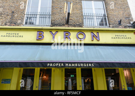La chaîne de fast-food burger Byron restaurant à Richmond, Surrey, Grand Londres, UK Banque D'Images