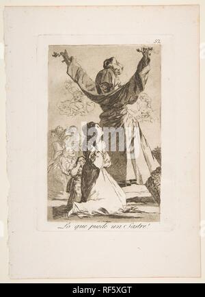 52 Plaque de "Los Caprichos" : qu'un tailleur peut faire ! (Lo que puede un Sastre !). Artiste : Goya (Francisco de Goya y Lucientes (Fuendetodos) espagnol, 1746-1828 Bordeaux). Dimensions : Plateau : 8 3/8 x 5 15/16 in. (21,3 x 15,1 cm) feuille : 11 5/8 x 8 1/4 in. (29,5 × 20,9 cm). Series/portefeuille : Los Caprichos. Date : 1799. Musée : Metropolitan Museum of Art, New York, USA. Banque D'Images