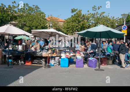 Le marché aux puces dans les ruelles de Jaffa, Tel Aviv, Israël Banque D'Images