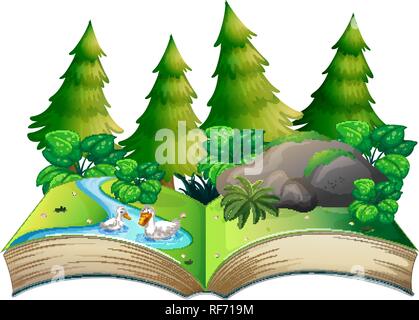 Livre isolé nature theme illustration Illustration de Vecteur