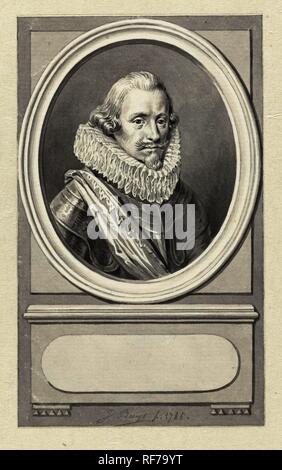 Portrait de Jean Casimir van Nassau. Rapporteur pour avis : Jacobus Buys. Dating : 1785. Dimensions : H 150 mm × w 90 mm. Musée : Rijksmuseum, Amsterdam. Banque D'Images