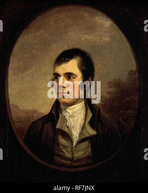 ROBERT BURNS (1759-1796), poète écossais et parolier dans le 1787huile sur toile de Robert Dodd. Avec la permission de la Scottish National Portrait Gallery. Banque D'Images