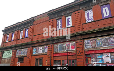 Bâtiment de la gare désaffectée Mayfield Manchester, Fairfield Street, Piccadilly, Manchester, North West England, UK , M1 2QF Banque D'Images