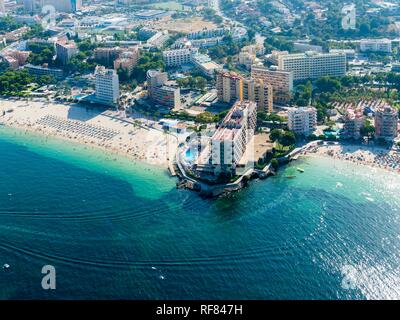 Photo aérienne, sur la baie de Palma Nova, Majorque, Îles Baléares, Espagne Banque D'Images