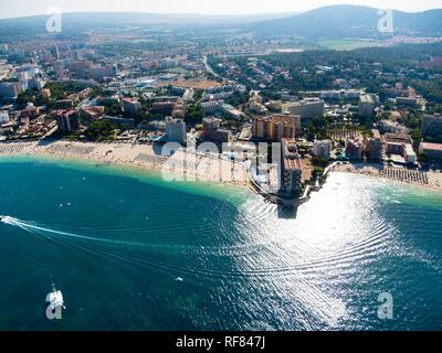 Photo aérienne, sur la baie de Palma Nova, Majorque, Îles Baléares, Espagne Banque D'Images