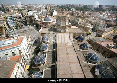ESP, Valence, Espagne : vue sur la vieille ville, la Plaza de la Virgen Banque D'Images