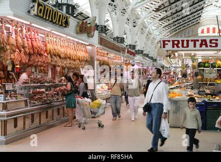 ESP, Valence, Espagne : Marché Central Hall, Mercado Central Banque D'Images