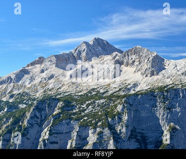 Triglav, la plus haute montagne dans le parc national du Triglav, les Alpes Juliennes et la Slovénie Banque D'Images