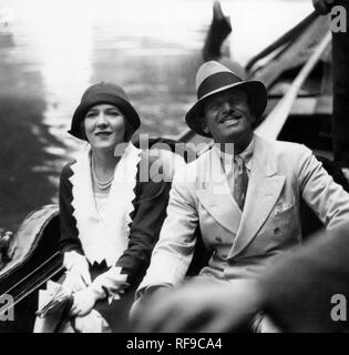 Mary Pickford et Douglas Fairbanks, Venise 1926 Banque D'Images