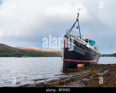 Des naufragés de bateaux de pêche près de Corpach, Fort William, Scotland Banque D'Images