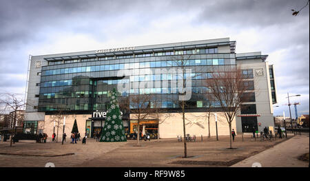 Strasbourg, France - 28 décembre 2017 : le siège de la Société Générale Grand Est Europe Banque sur une journée d'hiver. Cette banque, je Banque D'Images