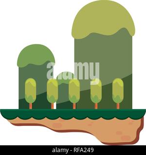 Nature Paysage arbres montagnes background vector illustration Illustration de Vecteur