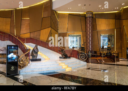 Le décor intérieur du Grand Lisboa Hotel et Casino à Macao, en Asie. Banque D'Images