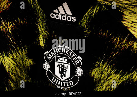 EA Sports Manchester United Jersey en édition limitée. Banque D'Images