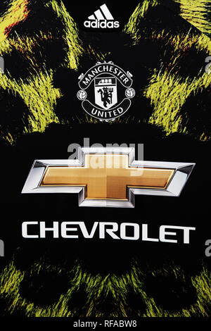 EA Sports Manchester United Jersey en édition limitée. Banque D'Images