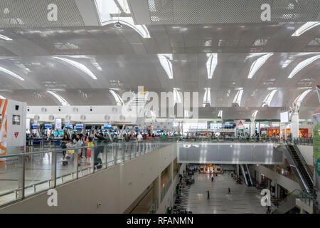 Jakarta, Indonésie - Janvier 2019 Kualanamu : architecture de l'aéroport international de Medan, au nord de Sumatra, en Indonésie. Banque D'Images