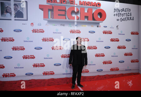 Madrid, Espagne. 24 janvier, 2019. Jordi Sanches, acteur espagnol, assistait à la première, posant dans le photocall. Un film réalisé par Juana Macias avec Jordi Sánchez, Silvia Abril, Daniel Guzmán, Malena Alterio. Credit : Jesús Encarna/Alamy Live News Banque D'Images