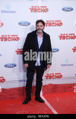 Madrid, Espagne. 24 janvier, 2019. Fernando Tejero, acteur espagnol, assistait à la première, posant dans le photocall. Un film réalisé par Juana Macias avec Jordi Sánchez, Silvia Abril, Daniel Guzmán, Malena Alterio.Un film réalisé par Juana Macias avec Jordi Sánchez, Silvia Abril, Daniel Guzmán, Malena Alterio. Credit : Jesús Encarna/Alamy Live News Banque D'Images