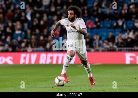 Le Real Madrid Marcelo Vieira au cours de la Copa del Rey match entre le Real Madrid et le FC Barcelone à Santiago Bernabeu Stadium. (Score final : Real Madrid 4 - 2 FC Girona) Banque D'Images