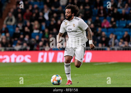 Le Real Madrid Marcelo Vieira au cours de la Copa del Rey match entre le Real Madrid et le FC Barcelone à Santiago Bernabeu Stadium. (Score final : Real Madrid 4 - 2 FC Girona) Banque D'Images