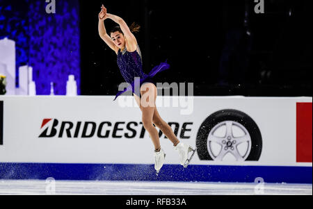 Ann Arbor, Michigan, USA. 25 Jan, 2019. (Nom)-rivalise en c.-à-d.- (les dames programme court) au cours de l'US Figure Skating Championship à Little Caesars Arena, Detroit, Michigan. Crédit : Scott Hasse/ZUMA/Alamy Fil Live News Banque D'Images