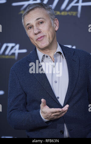 Madrid, Espagne. 25 Jan, 2019. CHRISTOPH WALTZ assiste à une séance de photos pour le 'Alita : Bataille Angel' à l'Hôtel Villamagna à Madrid, Espagne. Crédit : Jack Abuin/ZUMA/Alamy Fil Live News Banque D'Images