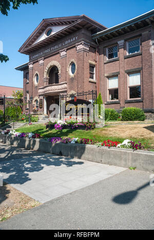 La bibliothèque publique Carnegie dans Ballard, Washington Banque D'Images