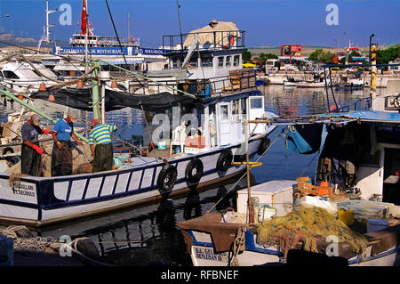 Port de pêche Gelibolu, également connu sous le nom de Gallipoli. Partie européenne de la Turquie Banque D'Images