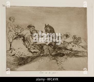 Francisco de Goya y Lucientes / 'c'est la pire !". 1814 - 1815. Gravure, Brunissoir sur ivoire papier. Musée : Musée du Prado, Madrid, España. Banque D'Images