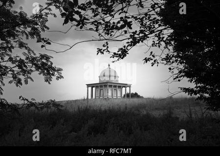 Temple de Minerve, Hardwick Park, Royaume-Uni. Sedgfield Banque D'Images