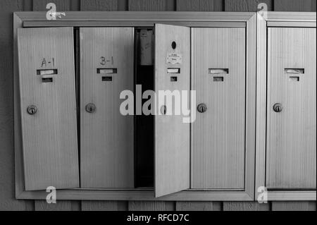 Effraction dans les boîtes aux lettres Banque D'Images